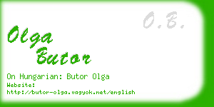 olga butor business card